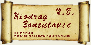 Miodrag Bontulović vizit kartica